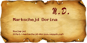 Markschejd Dorina névjegykártya